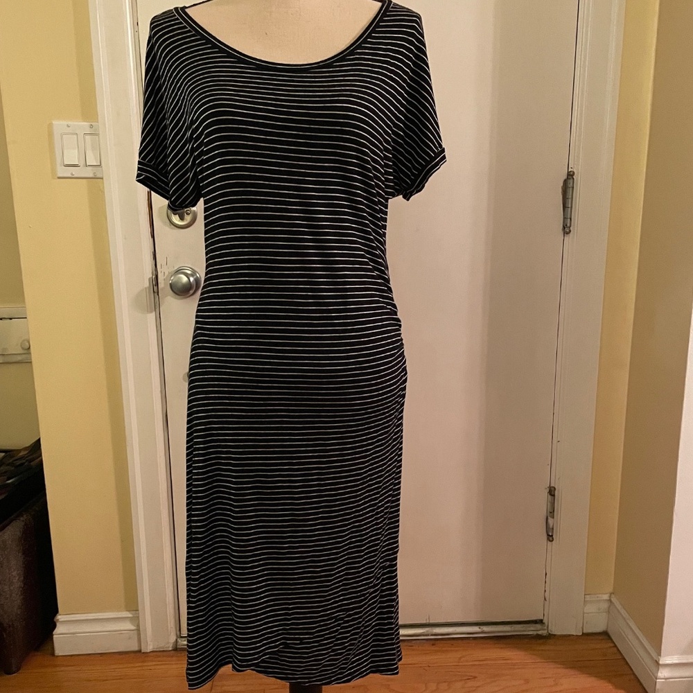 black and white casual dress